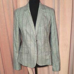 Banana Republic Silver Pinstripe Blazer